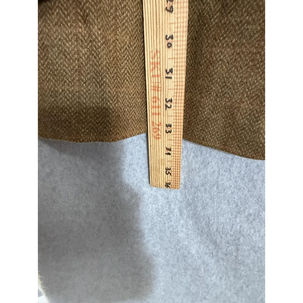 Personal Choice Blazer Sport Coat Mens 46 Brown Wool Herringbone‎ Tweed 2 Button